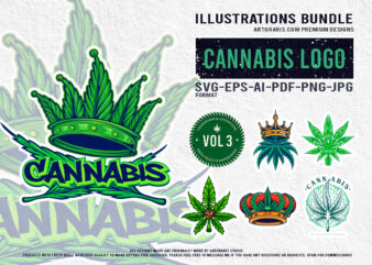 Cannabis Logo Artistic Design Concepts Bundle