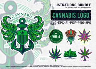 Whimsical Logo Cannabis Collection for Creative Designs