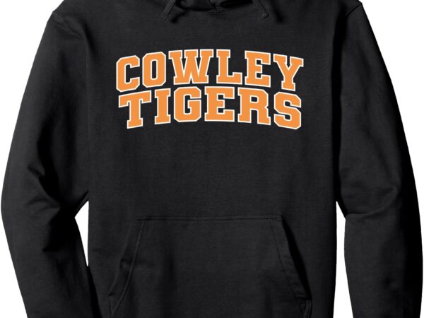 Cowley college tigers apparel sports fan pullover hoodie t shirt vector file