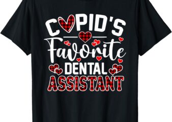 Cupid’s Favorite Dental Assistant Funny Valentine’s Day T-Shirt