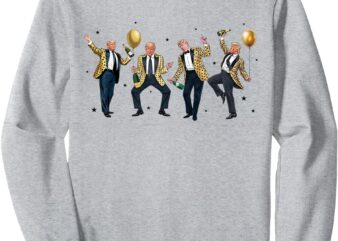 Cute Trump Dance Happy New Year Funny Trump New Year Sweatshirt