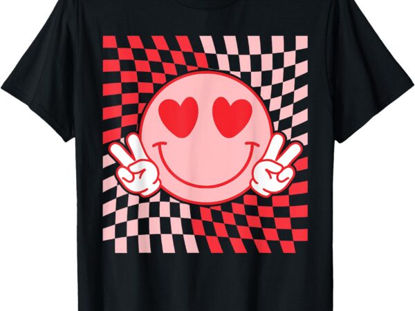 Cute valentines vibes groovy valentine day men women kid t-shirt