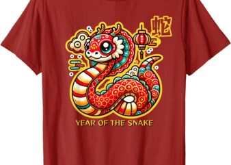 Cute Year of the Snake 2025 Chinese New Year T-Shirt