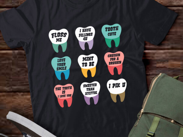 Da110-valentine’s day dental tooth candy retro dentist t shirt vector illustration