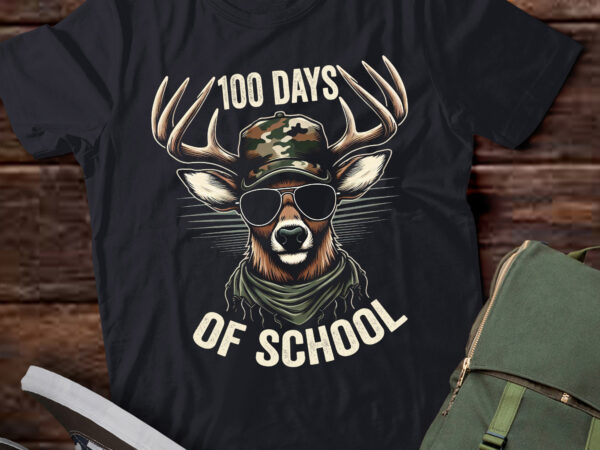 Da126-100 days of school deer student boy girls 100th day t shirt vector illustration