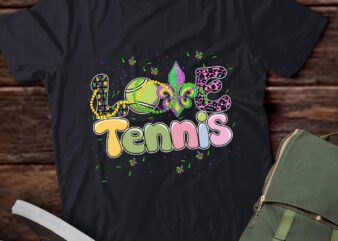 DA128-Love Tennis Ball Leopard Mardi Gras Fat Tuesday Parade Boys