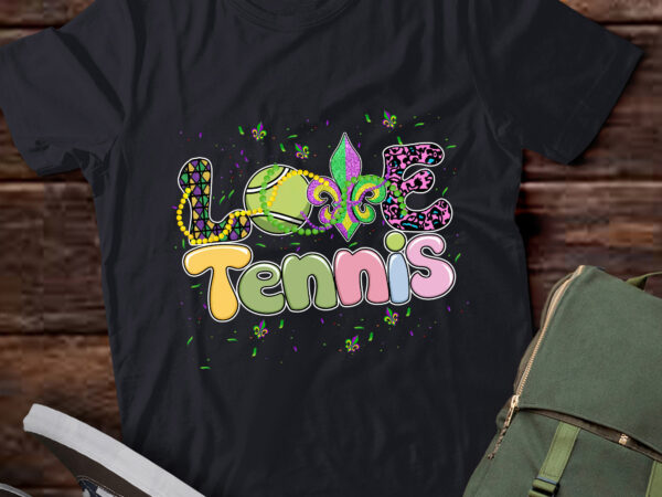 Da128-love tennis ball leopard mardi gras fat tuesday parade boys t shirt vector illustration