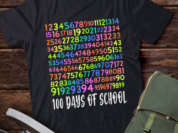 Da129-100th day of school teacher kids 100 days math numbers t shirt vector illustration