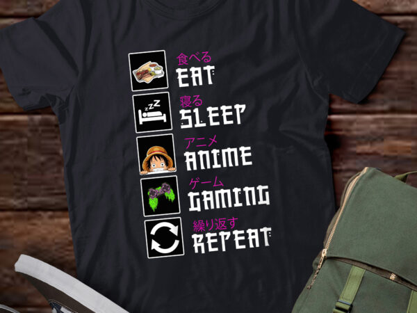 Da2-eat sleep anime gaming repeat kawaii otaku anime manga t shirt vector illustration