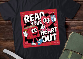 DA37-Read Your Heart Out Valentine’s Day Teacher Bookish t shirt vector illustration