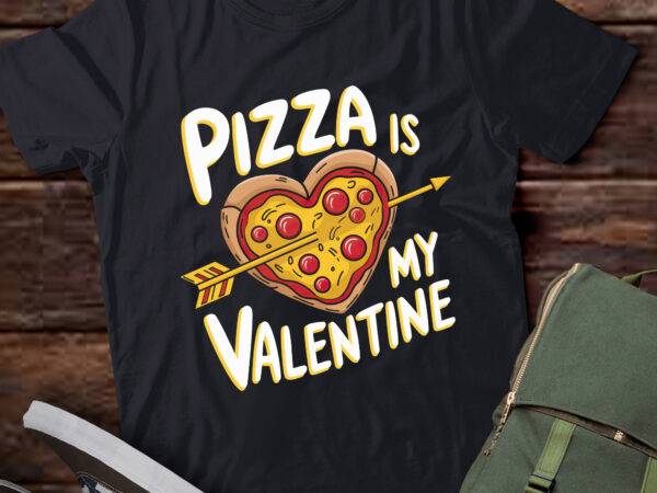 Da41-pizza is my valentine valentines day heart pepperoni t shirt vector illustration