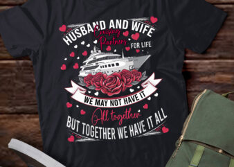 DA43-Husband Wife Cruising Anniversary Trip 2025 Honeymoon t shirt vector illustration