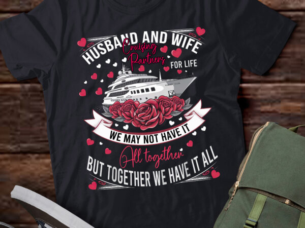 Da43-husband wife cruising anniversary trip 2025 honeymoon t shirt vector illustration