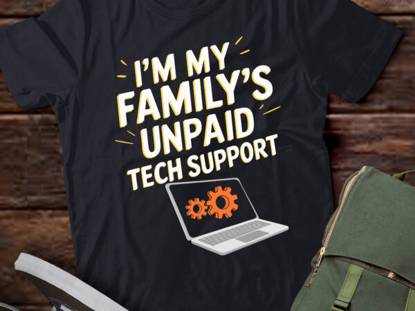 Da58-i’m my family’s unpaid funny computer engineer t shirt vector illustration