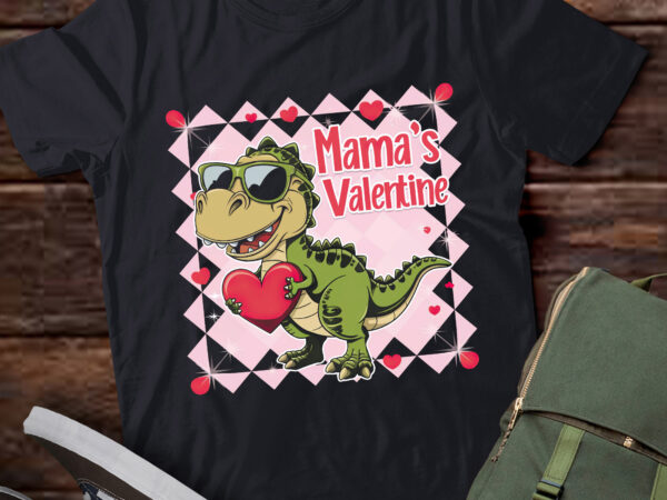 Da59 – mama is my valentine cute heart valentine’s day t shirt vector illustration