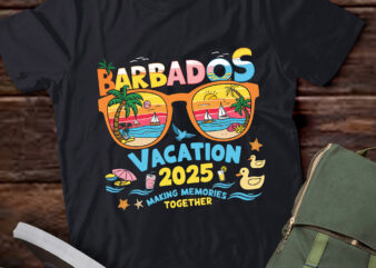 DA60-Barbados Vacation 2025 Memories Matching Group Trip t shirt vector illustration