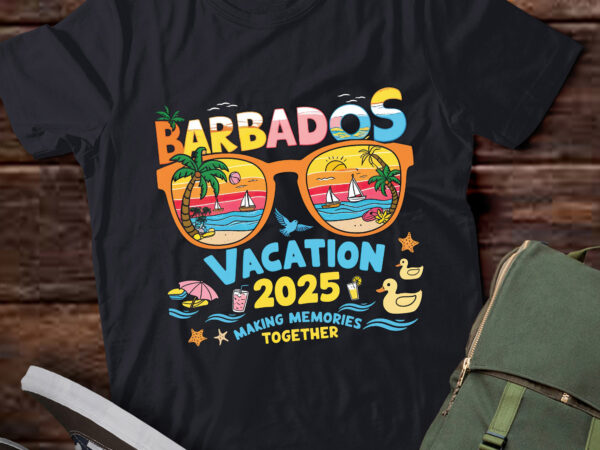 Da60-barbados vacation 2025 memories matching group trip t shirt vector illustration