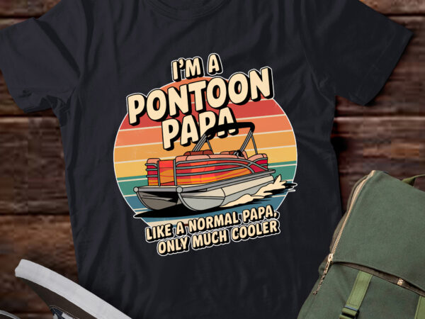 Da63-pontoon boat captain dad papa gag pontooning boating t shirt vector illustration