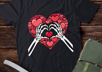 DA65-Valentines Day Funny Skeleton Hand Heart Romantic