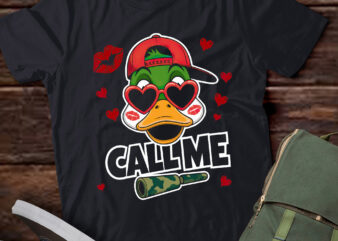 DA68-Call Me Valentine’s Day Funny Duck Love and Hunting