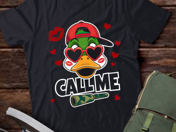 Da68-call me valentine’s day funny duck love and hunting t shirt vector illustration