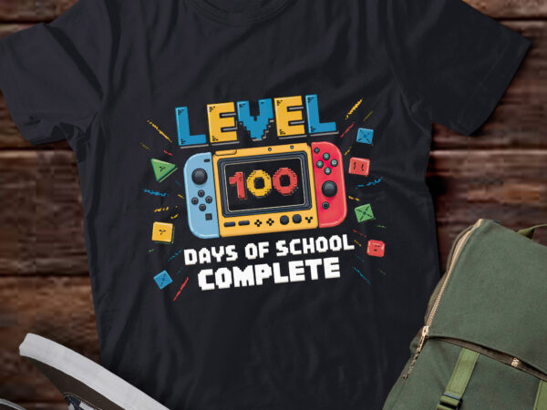 Da79-level 100 days of school complete gamer video games t shirt vector illustration