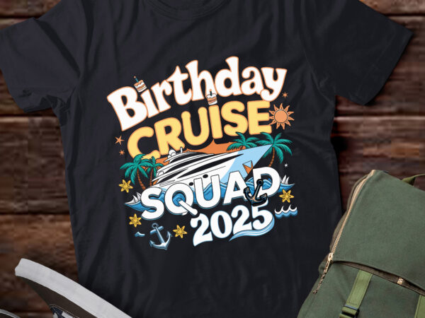 Da80-birthday cruise squad 2025 family cruise vacation birthday t shirt vector illustration