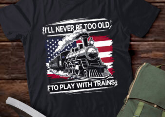 DA81-Never Old To Play With Trains American Flag Train