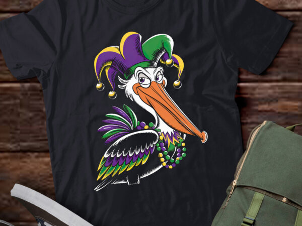 Da95-mardi gras pelican louisiana parade funny animal lover t shirt vector illustration