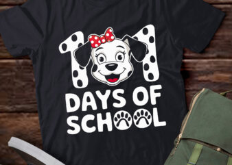 DA96-Happy 101 Days School Cute Dog Lover 100 Days Student