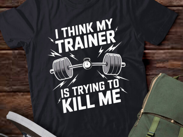 Da97-i think my trainer is trying to kill me tank top t shirt vector illustration