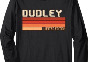 DUDLEY Name Personalized Idea Men Retro Vintage DUDLEY Long Sleeve T-Shirt