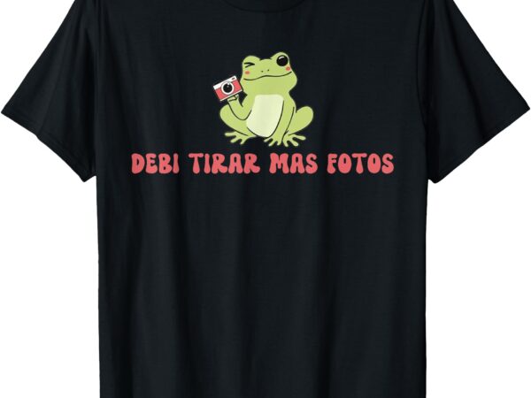 Debi tirar retro mas fotos album frog lover design t-shirt