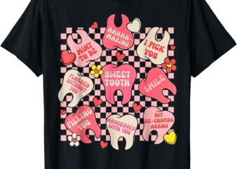 Dental Valentine’s Day Cute Teeth Hugging Heart Dentist T-Shirt