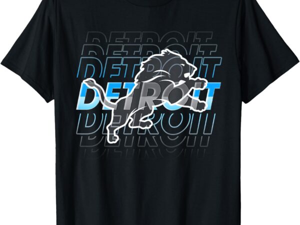 Detroit cool retro lion lovers t-shirt