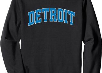 Detroit – Throwback Design Print – Classic Sweatshirt