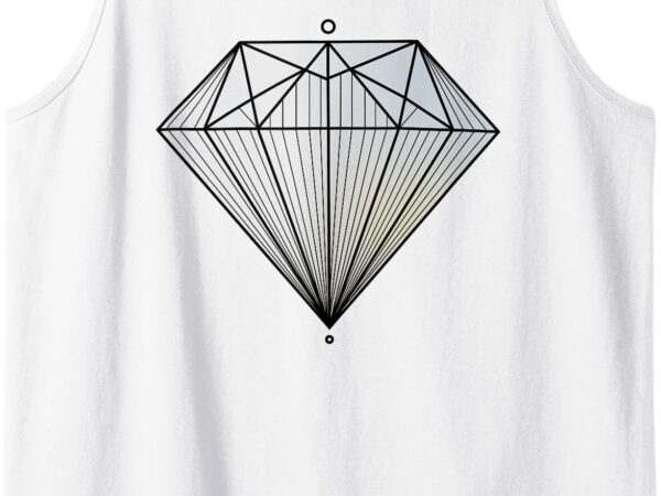 Diamond tank top t shirt vector illustration