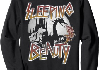 Disney Sleeping Beauty Vintage Rock N Roll Style Poster Sweatshirt