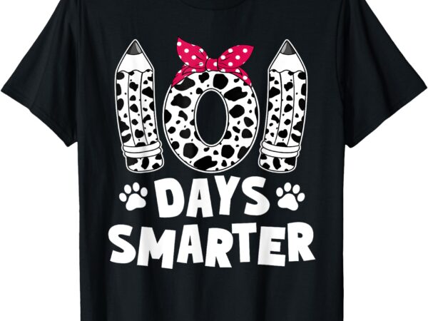 Dog happy 101 days school teacher student 100 days smarter t-shirt