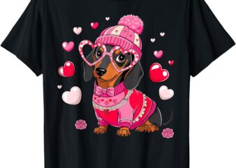 Dog Valentine Cute Dachshund Valentine’s Day T-Shirt