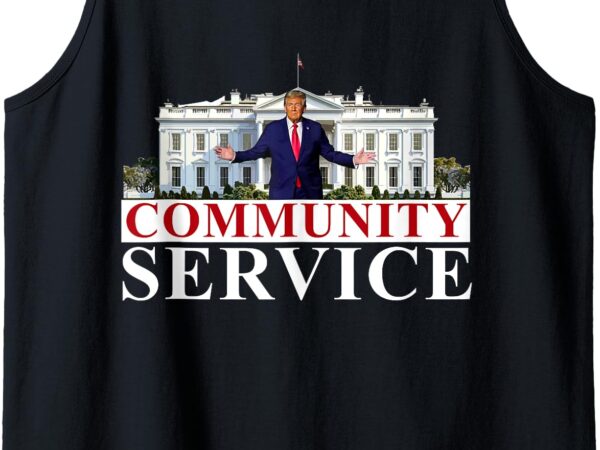 Donald trump community service inauguration men women kids tank top t shirt vector illustration