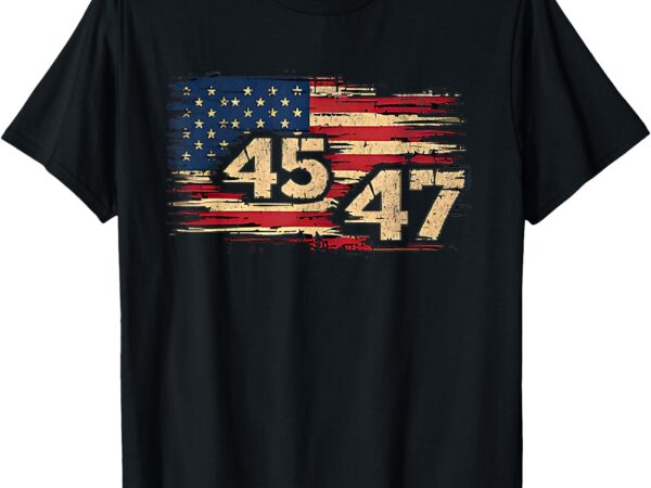 Donald trump inauguration day 2025 47th president us flag t-shirt