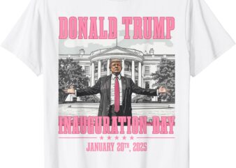 Donald Trump Inauguration Day 2025 Pink Trump USA Flag T-Shirt