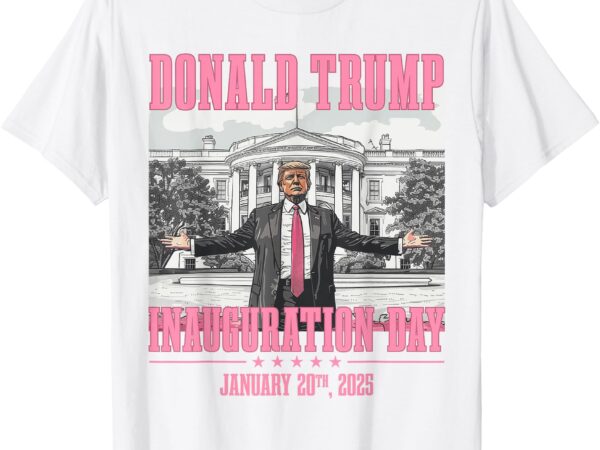 Donald trump inauguration day 2025 pink trump usa flag t-shirt