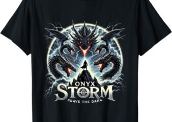 Dragon The Dark Fourth Wing Basgiath War Onyx Storm Brave T-Shirt