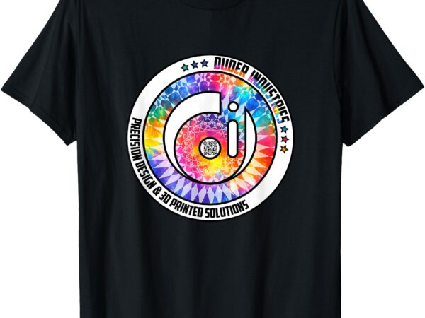 Duder industries tie-dye logo t-shirt