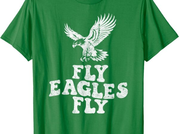 Eagles fly vintage eagles flying bird distressed design fun t-shirt