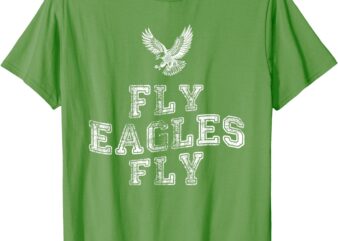 Eagles Fly Vintage Eagles Flying Bird Distressed Design T-Shirt