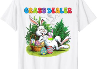 Easter Day Cannabis Weed Bunny Smoking Stoner Grass Dealer T-Shirt