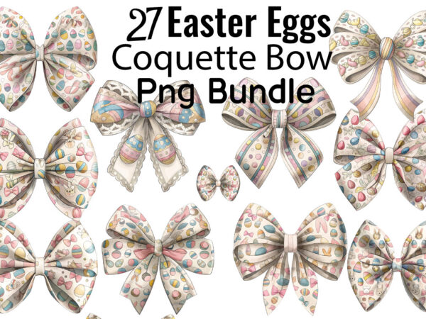 Easter coquette bow t-shirt bundle easter coquette bow png bundle